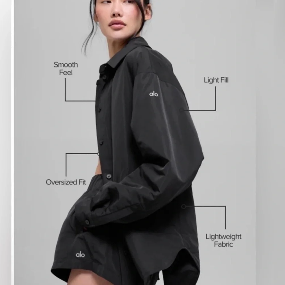 Alo Yoga Socialite Shacket - Black